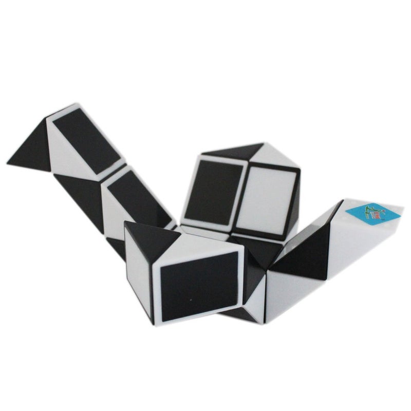 Mipartebo Magic Snake Cube Twist Puzzle 24 Wedges Large Size Twist Fidget Snake Toys Gift Party Favors Game Goodie Bag Fillers Christmas Stocking Stuffers for Kids Adults Teens Black - Image 4